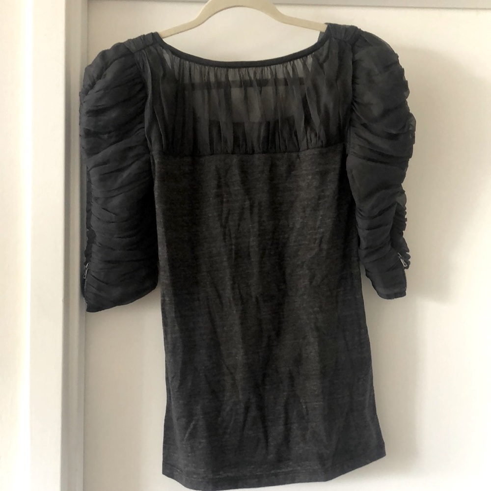 Katherine Kidd Wool / Silk Gray Top Sz XS